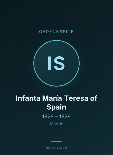 Gedenkportrait von Infanta María Teresa of Spain