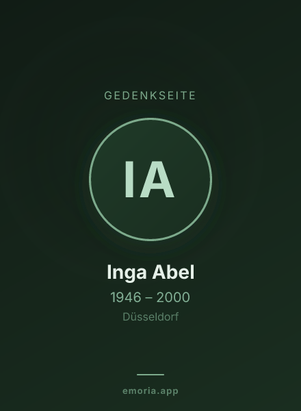 Gedenkportrait von Inga Abel