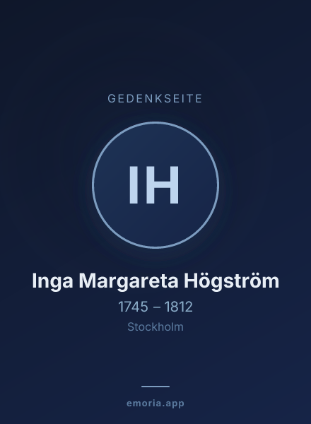 Gedenkportrait von Inga Margareta Högström
