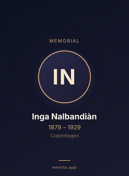 Memorial portrait of Inga Nalbandiàn