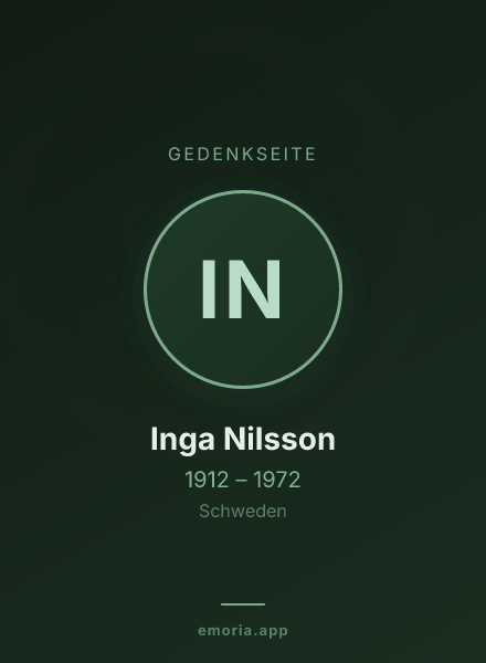 Gedenkportrait von Inga Nilsson