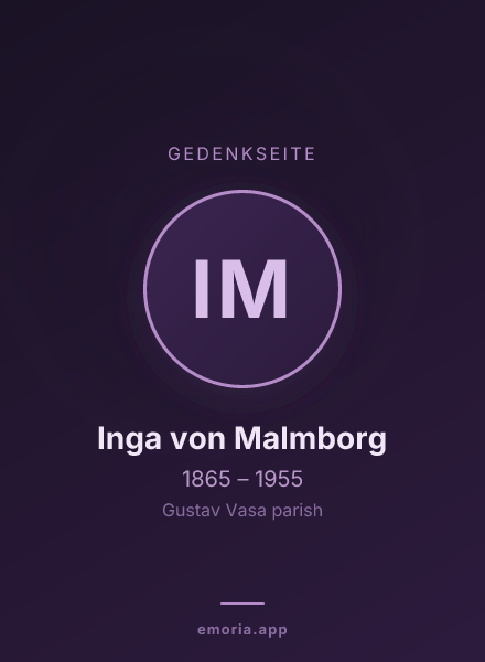 Gedenkportrait von Inga von Malmborg