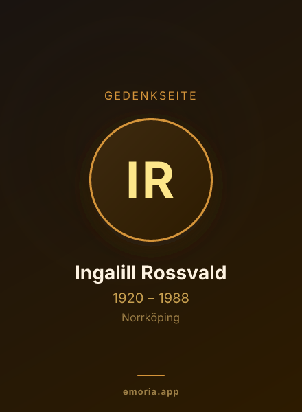 Gedenkportrait von Ingalill Rossvald