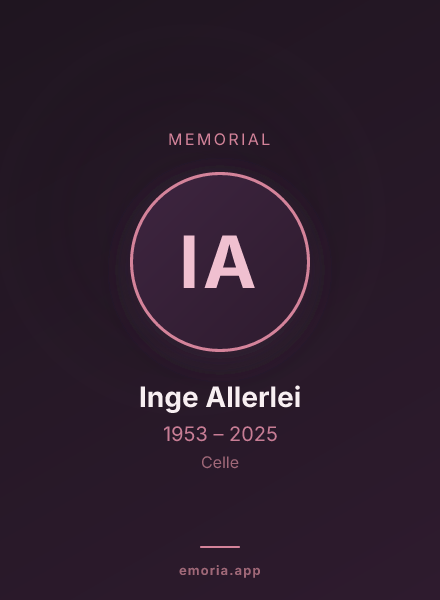 Memorial portrait of Inge Allerlei