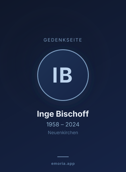Gedenkportrait von Inge Bischoff