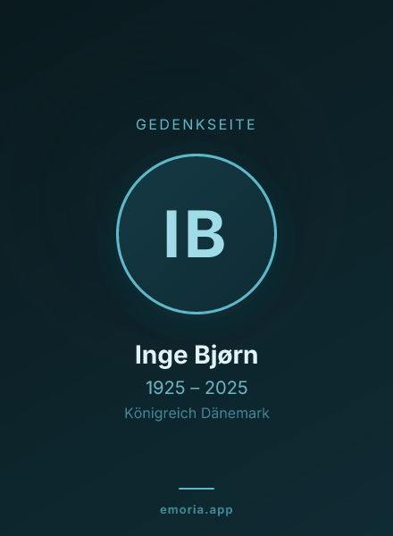 Gedenkportrait von Inge Bjørn
