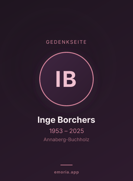 Gedenkportrait von Inge Borchers