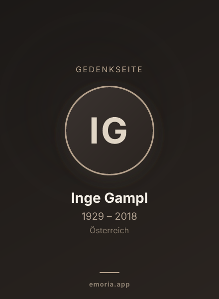 Gedenkportrait von Inge Gampl