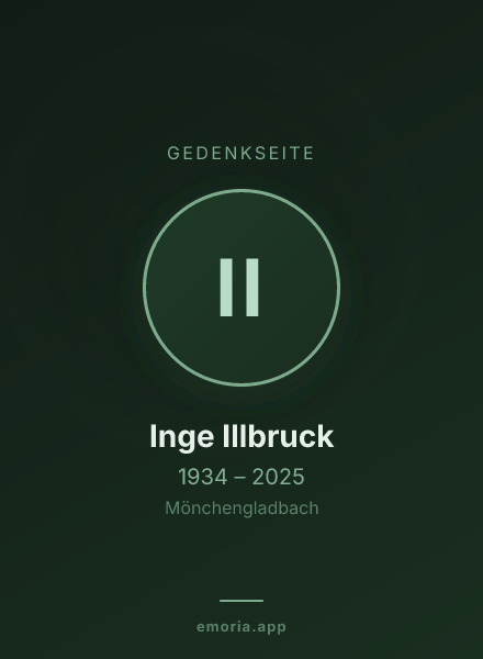 Gedenkportrait von Inge Illbruck