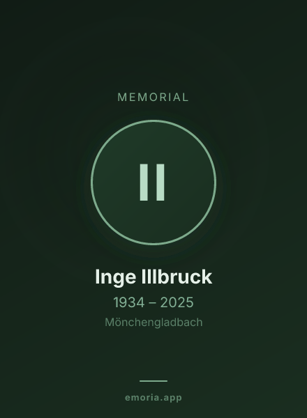 Memorial portrait of Inge Illbruck