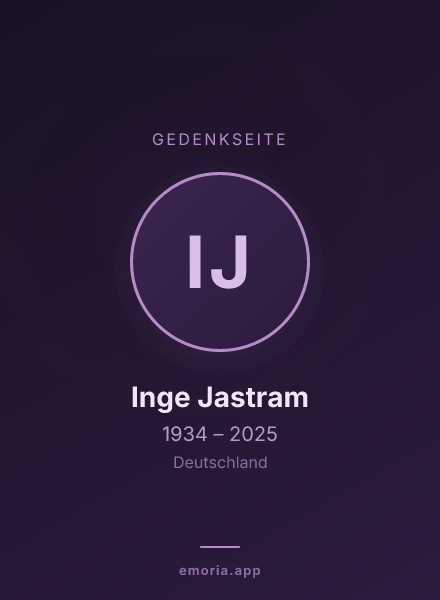 Gedenkportrait von Inge Jastram