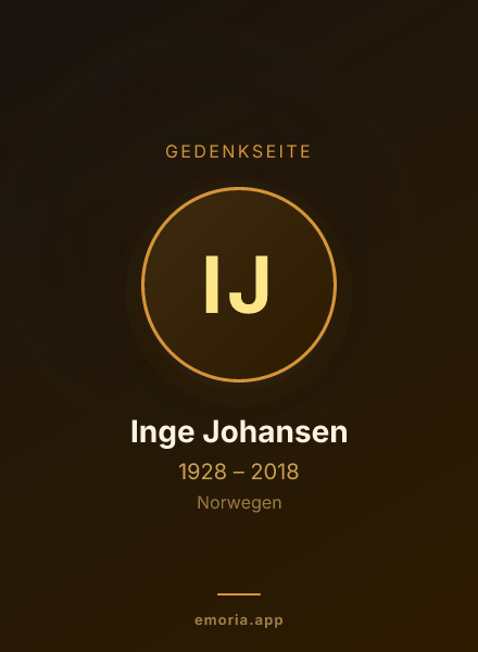 Gedenkportrait von Inge Johansen