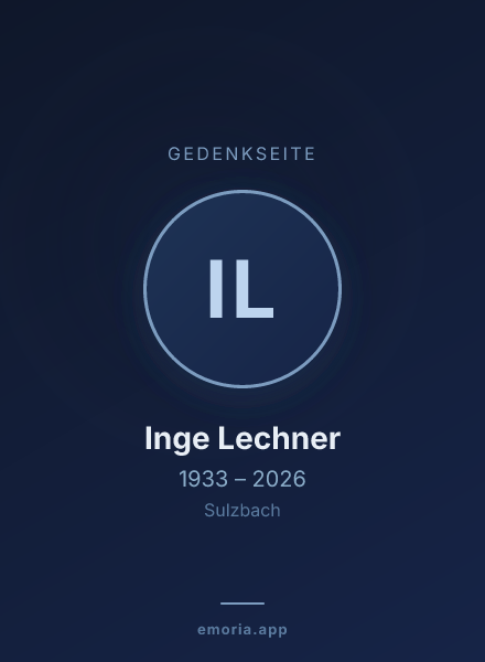 Gedenkportrait von Inge Lechner