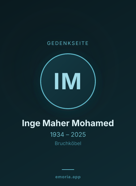 Gedenkportrait von Inge Maher Mohamed