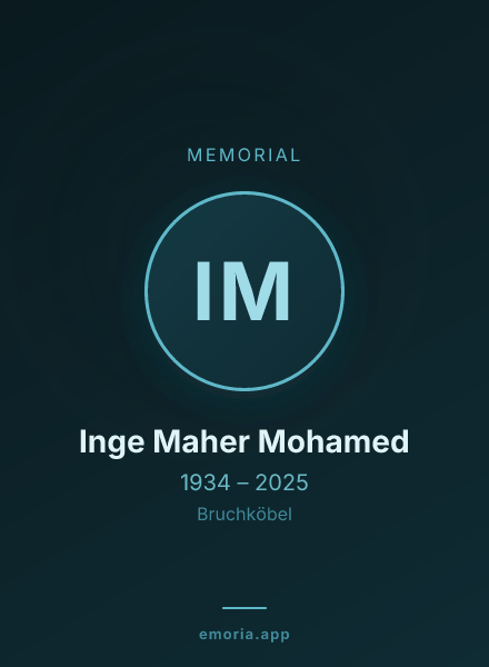Memorial portrait of Inge Maher Mohamed