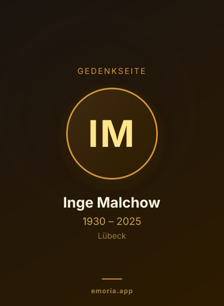 Gedenkportrait von Inge Malchow