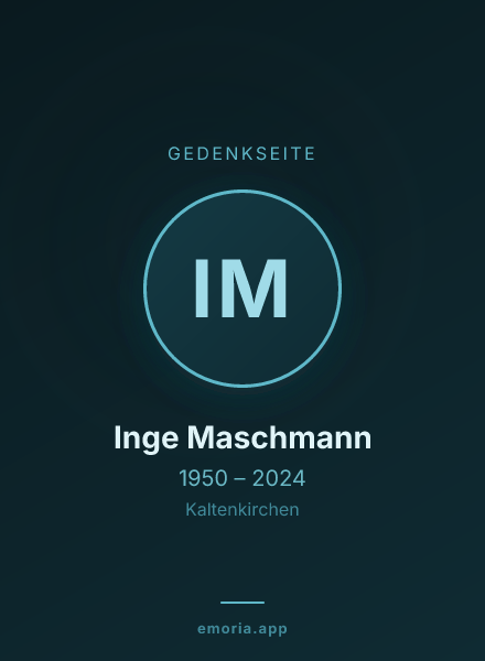 Gedenkportrait von Inge Maschmann