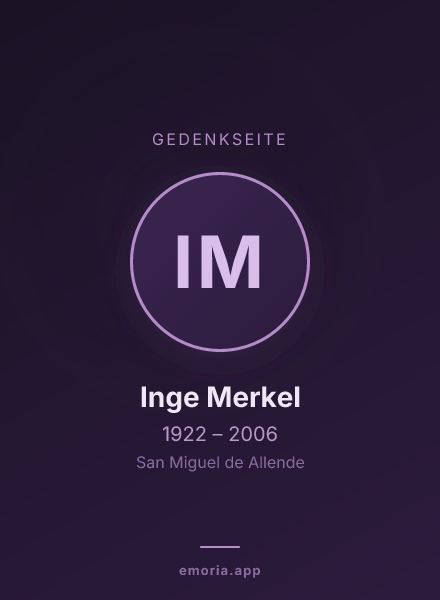 Gedenkportrait von Inge Merkel