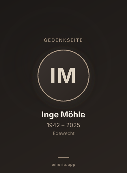 Gedenkportrait von Inge Möhle