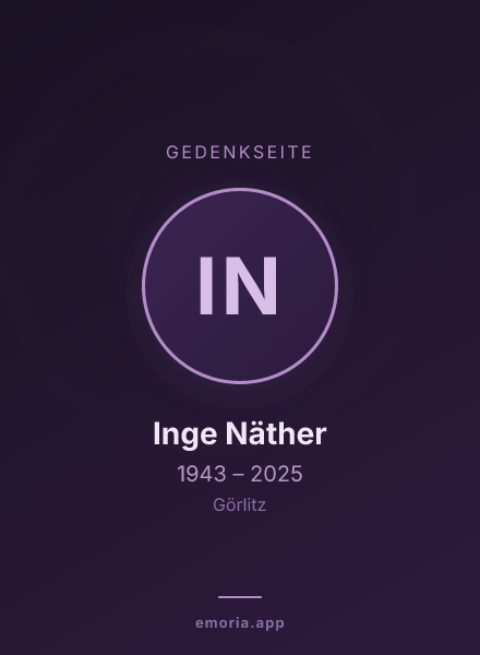 Gedenkportrait von Inge Näther