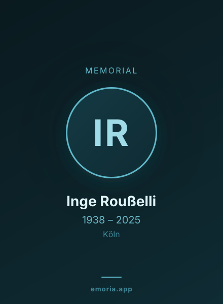 Memorial portrait of Inge Roußelli