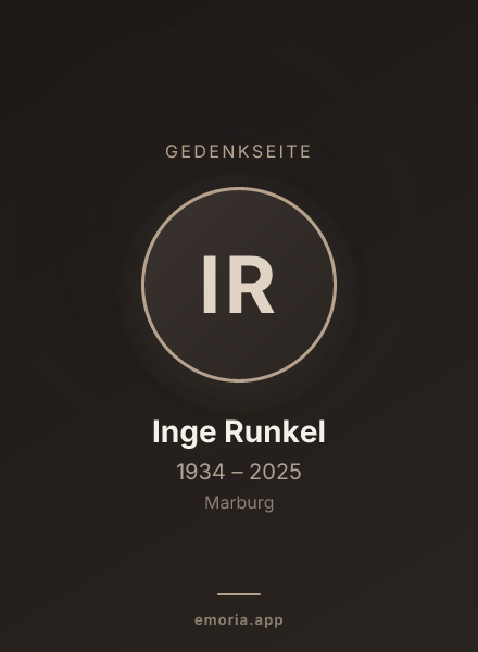 Gedenkportrait von Inge Runkel