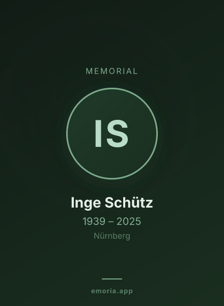 Memorial portrait of Inge Schütz