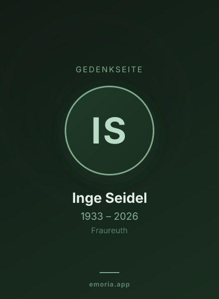 Gedenkportrait von Inge Seidel