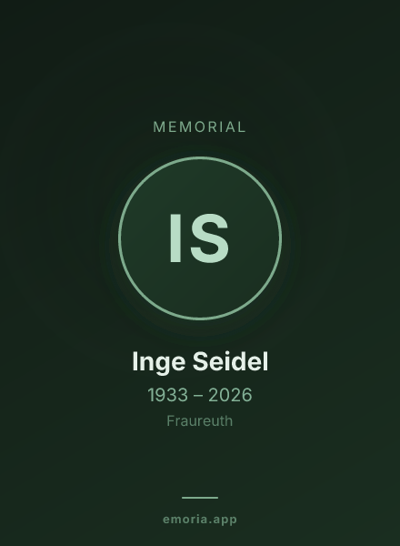 Memorial portrait of Inge Seidel