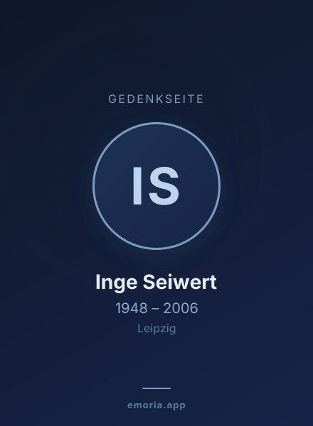 Gedenkportrait von Inge Seiwert