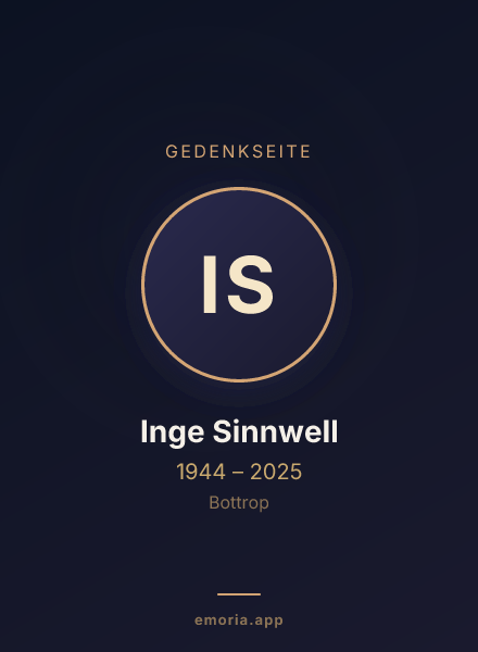 Gedenkportrait von Inge Sinnwell