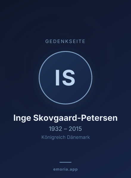 Gedenkportrait von Inge Skovgaard-Petersen