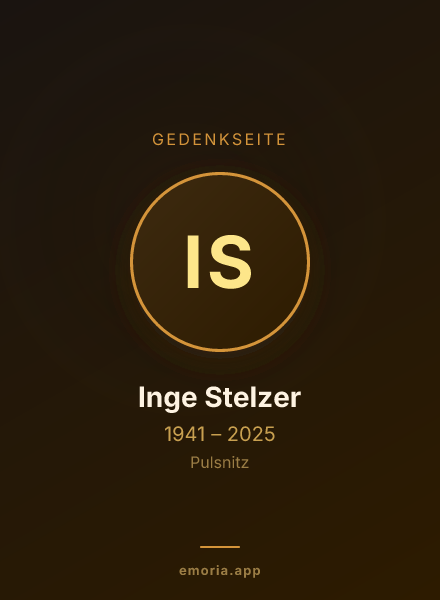 Gedenkportrait von Inge Stelzer