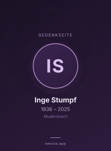 Gedenkportrait von Inge Stumpf