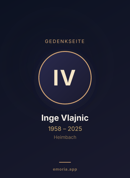 Gedenkportrait von Inge Vlajnic