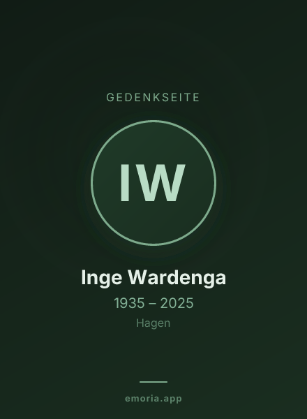 Gedenkportrait von Inge Wardenga