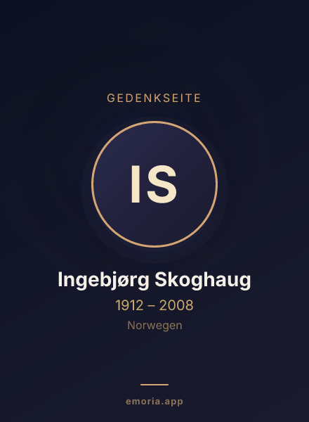 Gedenkportrait von Ingebjørg Skoghaug
