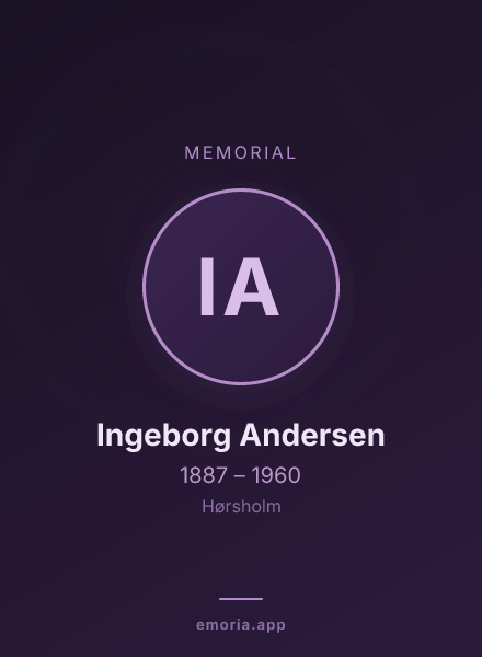 Memorial portrait of Ingeborg Andersen