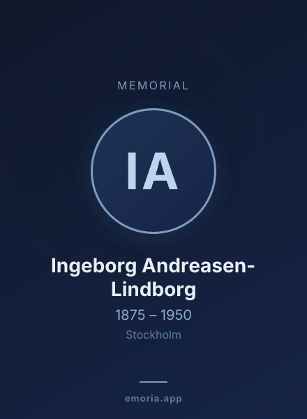 Memorial portrait of Ingeborg Andreasen-Lindborg