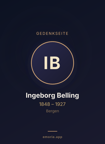 Gedenkportrait von Ingeborg Belling