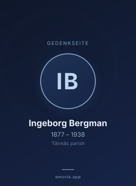 Gedenkportrait von Ingeborg Bergman
