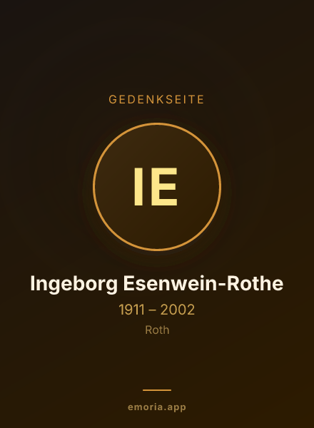 Gedenkportrait von Ingeborg Esenwein-Rothe