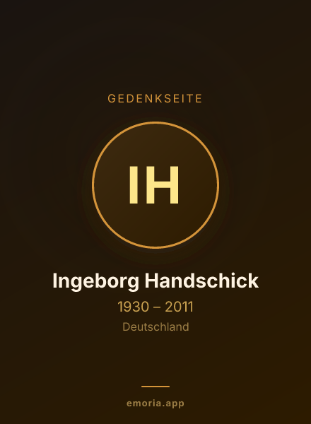 Gedenkportrait von Ingeborg Handschick