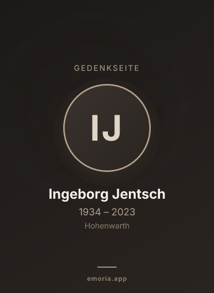 Gedenkportrait von Ingeborg Jentsch