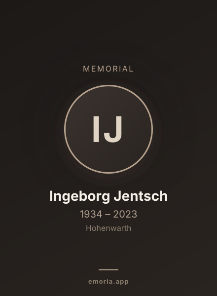 Memorial portrait of Ingeborg Jentsch