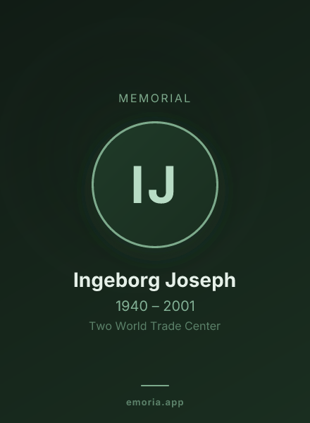 Memorial portrait of Ingeborg Joseph