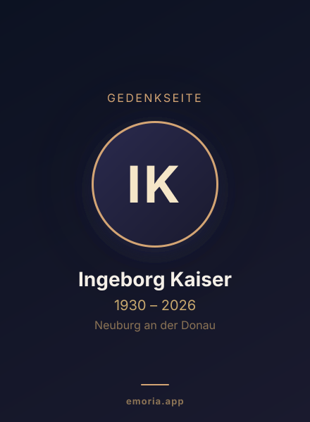Gedenkportrait von Ingeborg Kaiser