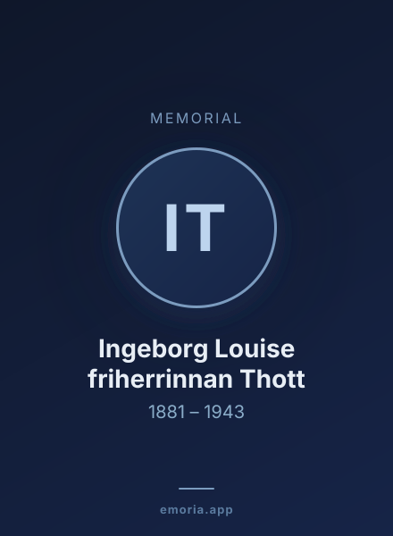 Memorial portrait of Ingeborg Louise friherrinnan Thott