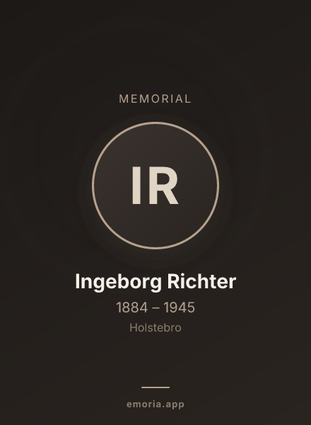 Memorial portrait of Ingeborg Richter