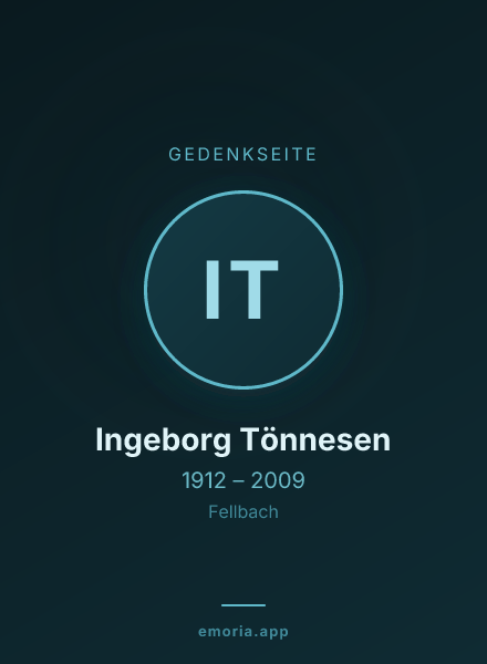 Gedenkportrait von Ingeborg Tönnesen